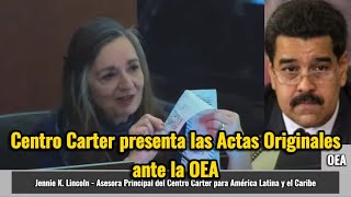 Centro Carter presenta las Actas Originalesante ante la OEA [upl. by Mata322]