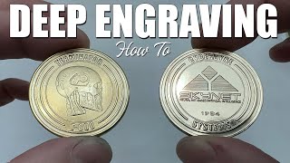 Deep Engraving Metal Coins  Full Instructions amp Fiber Laser Settings [upl. by Revkah]