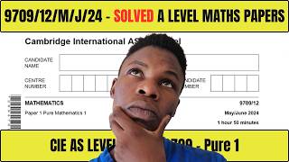 Solved  970912MJ24  Paper 12 May June 2024 CIE A Level Maths 9709 [upl. by Ahtael]