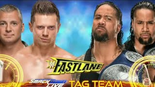 WWE Fastlane  The Usos vs The Miz amp Shane McMahon Raw Tag Team Championship Match  10 March 2019 [upl. by Mihar]