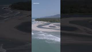 Donde se une el mar con el rio Buritaca Santa Marta vlogger drone travel Good Vibes 🤙 [upl. by Fionnula]