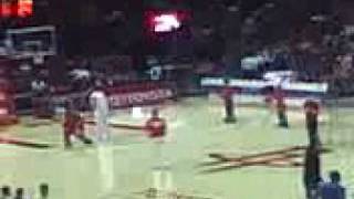 Rockets Mascot Hits Halfcourt Shot Backwards [upl. by Annaesor428]