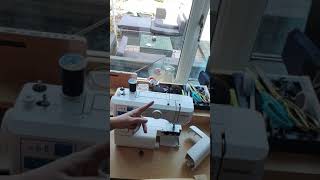 Winding a bobbin onto The Janome model 4400 sewing machine [upl. by Aninay730]