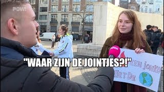 Studenten demonstreren door voor klimaat [upl. by Notsag]