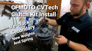 CVTech CFMOTO Clutch Kit Install  How to ReClock Secondary amp Install Kit [upl. by Norby]