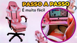 COMO MONTAR CADEIRA GAMER ROSA  Unboxing  Setup Rosa [upl. by Serra296]