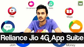 Reliance Jio 4G Complete Overview of Reliance Jio 4G App Suite GIZBOT [upl. by Halonna]