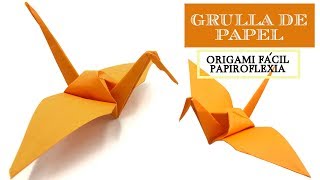 Tutorial Grulla De Papel Origami Paso A Paso – Papiroflexia Fácil 🦅 [upl. by Depoliti]