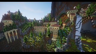 Minecraft Timelapse Hillside Village vineyards [upl. by Aneeg]