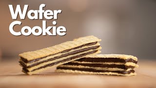 CRISPY Wafer Biscuit Recipe  How to make Wafer dessert [upl. by Arahs]