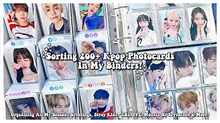 Sorting 200 New Photocards In My Binders ✰ Expanding Stray Kids Zerobaseone IVE SVT amp More [upl. by Rexer491]