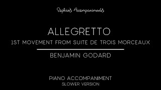 Allegretto by Benjamin Godard  Piano Accompaniment Slower [upl. by Raf]