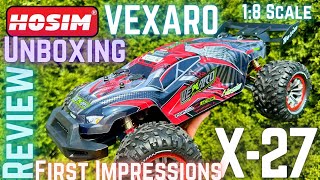 Hosim X27 VEXARO 18 Scale RC Truck RTR Unboxing Review  First Impressions [upl. by Lyrem]