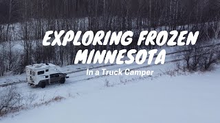 Truck Camping at a Truck Stop  Winter hiking [upl. by Lorry959]