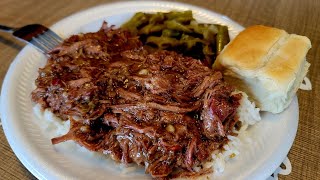 My favorite shredded Beef and Gravy Easy Crock pot chuck roast [upl. by Kynan393]