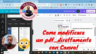 Andrea Cartotto  Come modificare pdf direttamente con Canva [upl. by Normie]