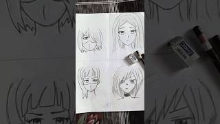 Anime girl drawing  with or without mask shortsfeed shorts short subscribe shortvideo [upl. by Skolnik]