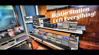 Abandoned Radio Station Left Everything Behind Vinyl  Cds  DJ Equipment and so Much More [upl. by Yarased603]