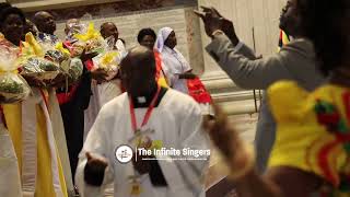 Offertory Dance at 60th Canonization Anniversary of the Uganda Martyrs at the Vatican [upl. by Nnylodnewg]