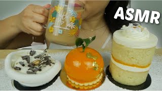 ASMR Mini Cakes Espresso Pavlova Chocolate Orange Mousse and Orange Layered Cake No Talking  NE [upl. by Moia]