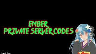 Desc Free Ember Private Server Codes Shindo Life [upl. by Otir]