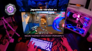 Neon color themed VALORANT POV ✨  keyboard ASMR [upl. by Ahsikahs416]