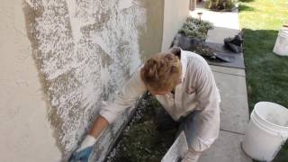 Apply a stucco base coat and skip trowel finish [upl. by Varden]