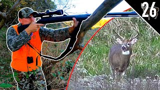 MUZZLELOADER HUNTING ACTION BIG BUCK  Iowa Deer Hunting [upl. by Brear]