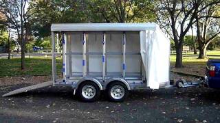 The Glass Racking Company Small Covered Glass trailer with Glass racks [upl. by Wooster524]