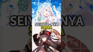 Emilia Dan Hu Tao Ternyata Punya Seiyuu Yang Sama Yaitu Takahashi Rie anime animeindo [upl. by Anirehs]