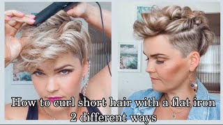 2 ways to curl short hair with a straightener  locken mit dem Glätteisen  Salirasa [upl. by Collis435]