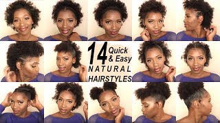 14 SUPER QUICK AND EASY HAIRSTYLES ON SHORT 4C HAIR  BACK TO SCHOOL HAIRSTYLES  SHAKEIRA C [upl. by Tricia]