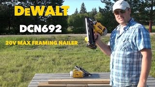 DeWalt DCN692 30° 20 Volt Max Dual Speed Nail Gun Tool Review [upl. by Britte]