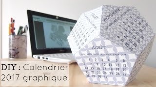 Tuto  calendrier 3D graphique 2017 [upl. by Euqinmod]