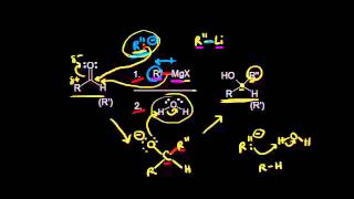 Addition of carbon nucleophiles to aldehydes and ketones  Organic chemistry  Khan Academy [upl. by Einnoc]