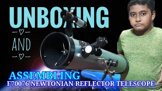 F70076 Newtonian Reflector Telescope Step By Step Unboxing and Assembling  70076 Telescope [upl. by Nerrual]