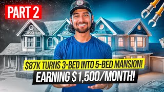 PART 2 How 87000 Made A FIVE BEDROOM Rental Star Full Walkthrough Section 8 Real Estate Invest [upl. by Heigho]