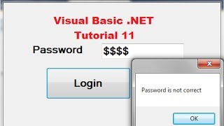 Visual Basic NET Tutorial 11  How To Make A Simple Login Form In Visual Basic [upl. by Nnaeinahpets839]