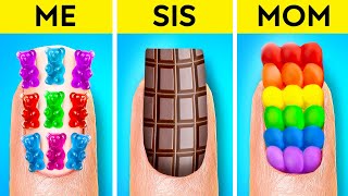 COLORFUL BEAUTY HACKS AND NAILS TRICKS  Incredible DIY Ideas For Girls By 123 GO Like [upl. by Pilloff]