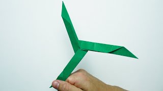 Comment faire un Boomerang à partir de papier qui revient Origami [upl. by Sucramrej]