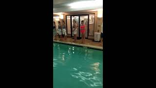 Choir finds amazing acoustics in hotel pool [upl. by Ailemac]