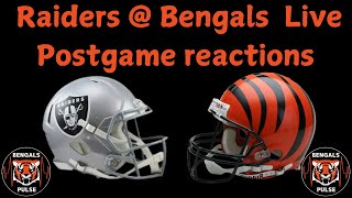 Bengals Pulse Live Post Game Reactions Raiders  Bengals [upl. by Bringhurst]