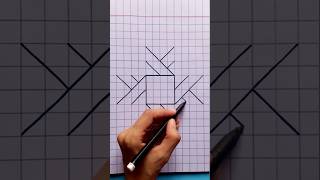 Simple 3d drawing for beginners shorts viral 3d drawing [upl. by Neumeyer]