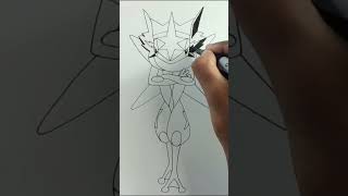 How to Draw ash Greninja  Ash greninja drawing [upl. by Sheryl202]