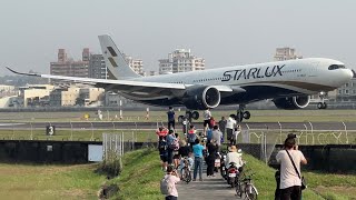 First A330neo arrive at RCKH Starlux A330900neo B58301 compilation at RCKHKHH 2022Mar6高雄機場 [upl. by Diella]