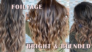 FOILYAGE TECHNIQUE  BALAYAGE LOOK  BEACHY LIVED IN HAIR [upl. by Anayhd]