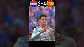 Croatia 🇭🇷 vs Spain 🇪🇸 football youtube shorts [upl. by Eelirak]