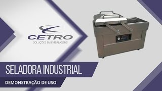 Seladora A Vácuo de Dupla Câmara Industrial DZQ500 2SB [upl. by Enilamme]