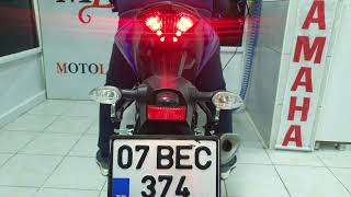 YAMAHA R25 UÇAK KANADI F1 STOP ÇAKAR MOTOLED 505 523 65 10 ANTALYA [upl. by Ibor]