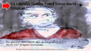 C2 Literatur Goethe Faust Zitate Szene Nacht Erdgeist [upl. by Karlis]